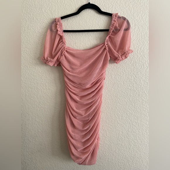 Windsor Dresses Pink Puff Sleeve Dress Brand New Poshmark